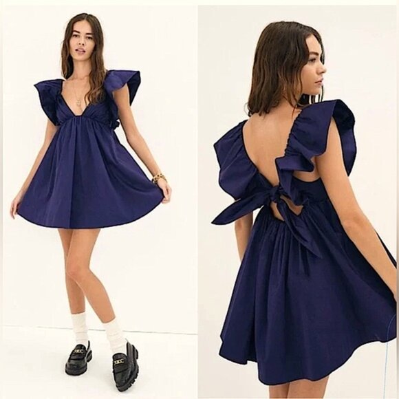 For Love And Lemons Navy Mini Dress - Picture 1 of 10